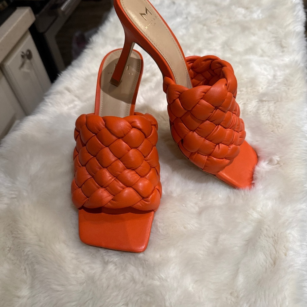 Never worn Marc Fisher leather slides